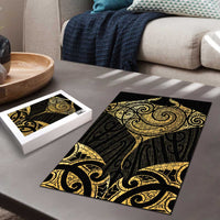 Gold Black New Zealand Manta Ray Puzzle Aotearoa Maori Haehae - Polynesian Pride