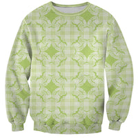 Omaomao Hawaii Iwa Bird Palaka Motifs Sweatshirt LT14 Unisex Green - Polynesian Pride