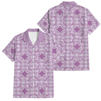 Poni Hawaii Iwa Bird Palaka Motifs Family Matching Tank Maxi Dress and Hawaiian Shirt LT14 Dad's Shirt - Short Sleeve Purple - Polynesian Pride