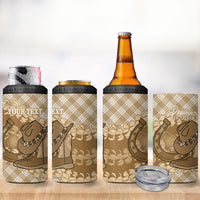 Makue Hawaii Cowboy Palaka Motifs Personalised 4 in 1 Can Cooler Tumbler Paniolo Festival Puakenikeni Lei LT14 - Polynesian Pride