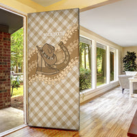 Makue Hawaii Cowboy Palaka Motifs Personalised Door Cover Paniolo Festival Puakenikeni Lei LT14 - Polynesian Pride