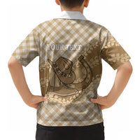 Makue Hawaii Cowboy Palaka Motifs Personalised Hawaiian Shirt Paniolo Festival Puakenikeni Lei LT14 - Polynesian Pride