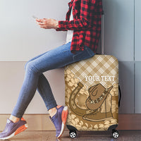 Makue Hawaii Cowboy Palaka Motifs Personalised Luggage Cover Paniolo Festival Puakenikeni Lei LT14 - Polynesian Pride