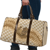 Makue Hawaii Cowboy Palaka Motifs Personalised Travel Bag Paniolo Festival Puakenikeni Lei LT14 - Polynesian Pride