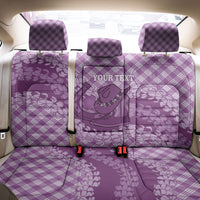 Poni Hawaii Cowboy Palaka Motifs Personalised Back Car Seat Cover Paniolo Festival Puakenikeni Lei LT14 - Polynesian Pride