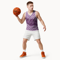 Poni Hawaii Cowboy Palaka Motifs Personalised Basketball Jersey Paniolo Festival Puakenikeni Lei LT14 - Polynesian Pride