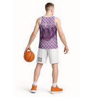 Poni Hawaii Cowboy Palaka Motifs Personalised Basketball Jersey Paniolo Festival Puakenikeni Lei LT14 - Polynesian Pride