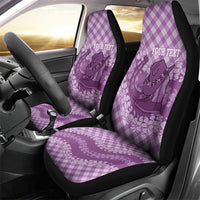 Poni Hawaii Cowboy Palaka Motifs Personalised Car Seat Cover Paniolo Festival Puakenikeni Lei LT14 - Polynesian Pride