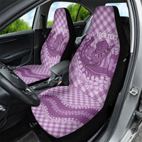 Poni Hawaii Cowboy Palaka Motifs Personalised Car Seat Cover Paniolo Festival Puakenikeni Lei LT14 - Polynesian Pride