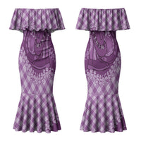 Poni Hawaii Cowboy Palaka Motifs Personalised Couples Matching Mermaid Dress and Hawaiian Shirt Paniolo Festival Puakenikeni Lei LT14 - Polynesian Pride