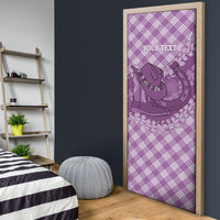 Poni Hawaii Cowboy Palaka Motifs Personalised Door Cover Paniolo Festival Puakenikeni Lei LT14 - Polynesian Pride