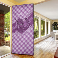 Poni Hawaii Cowboy Palaka Motifs Personalised Door Cover Paniolo Festival Puakenikeni Lei LT14 - Polynesian Pride