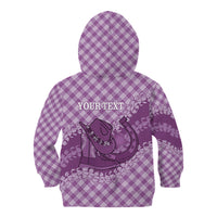 Poni Hawaii Cowboy Palaka Motifs Personalised Kid Hoodie Paniolo Festival Puakenikeni Lei LT14 - Polynesian Pride