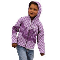 Poni Hawaii Cowboy Palaka Motifs Personalised Kid Hoodie Paniolo Festival Puakenikeni Lei LT14 - Polynesian Pride