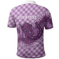 Poni Hawaii Cowboy Palaka Motifs Personalised Polo Shirt Paniolo Festival Puakenikeni Lei LT14 - Polynesian Pride