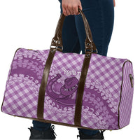 Poni Hawaii Cowboy Palaka Motifs Personalised Travel Bag Paniolo Festival Puakenikeni Lei LT14 - Polynesian Pride