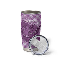 Poni Hawaii Cowboy Palaka Motifs Personalised Tumbler Cup Paniolo Festival Puakenikeni Lei LT14 - Polynesian Pride