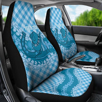 Polu Hawaii Cowboy Palaka Motifs Personalised Car Seat Cover Paniolo Festival Puakenikeni Lei LT14 - Polynesian Pride