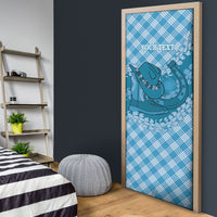 Polu Hawaii Cowboy Palaka Motifs Personalised Door Cover Paniolo Festival Puakenikeni Lei LT14 - Polynesian Pride