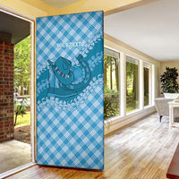 Polu Hawaii Cowboy Palaka Motifs Personalised Door Cover Paniolo Festival Puakenikeni Lei LT14 - Polynesian Pride