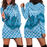 Polu Hawaii Cowboy Palaka Motifs Personalised Hoodie Dress Paniolo Festival Puakenikeni Lei LT14 - Polynesian Pride