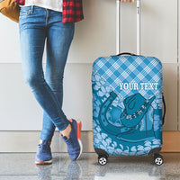Polu Hawaii Cowboy Palaka Motifs Personalised Luggage Cover Paniolo Festival Puakenikeni Lei LT14 - Polynesian Pride