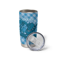 Polu Hawaii Cowboy Palaka Motifs Personalised Tumbler Cup Paniolo Festival Puakenikeni Lei LT14 - Polynesian Pride