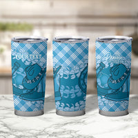 Polu Hawaii Cowboy Palaka Motifs Personalised Tumbler Cup Paniolo Festival Puakenikeni Lei LT14 - Polynesian Pride