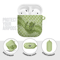 Omaomao Hawaii Cowboy Palaka Motifs Personalised AirPods Case Paniolo Festival Puakenikeni Lei LT14 - Polynesian Pride