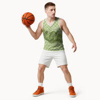 Omaomao Hawaii Cowboy Palaka Motifs Personalised Basketball Jersey Paniolo Festival Puakenikeni Lei LT14 - Polynesian Pride