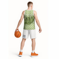 Omaomao Hawaii Cowboy Palaka Motifs Personalised Basketball Jersey Paniolo Festival Puakenikeni Lei LT14 - Polynesian Pride
