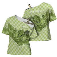Omaomao Hawaii Cowboy Palaka Motifs Personalised Cross Shoulder Shirt Paniolo Festival Puakenikeni Lei LT14 - Polynesian Pride