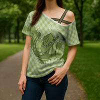 Omaomao Hawaii Cowboy Palaka Motifs Personalised Cross Shoulder Shirt Paniolo Festival Puakenikeni Lei LT14 - Polynesian Pride