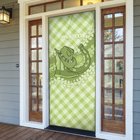 Omaomao Hawaii Cowboy Palaka Motifs Personalised Door Cover Paniolo Festival Puakenikeni Lei LT14 - Polynesian Pride