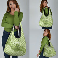 Omaomao Hawaii Cowboy Palaka Motifs Personalised Grocery Bag Paniolo Festival Puakenikeni Lei LT14 - Polynesian Pride