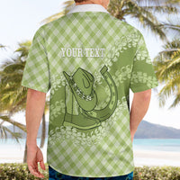 Omaomao Hawaii Cowboy Palaka Motifs Personalised Hawaiian Shirt Paniolo Festival Puakenikeni Lei LT14 - Polynesian Pride