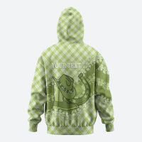 Omaomao Hawaii Cowboy Palaka Motifs Personalised Hoodie Paniolo Festival Puakenikeni Lei LT14 - Polynesian Pride