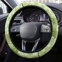 Omaomao Hawaii Cowboy Palaka Motifs Steering Wheel Cover Paniolo Festival Puakenikeni Lei LT14 - Polynesian Pride