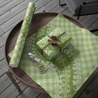 Omaomao Hawaii Cowboy Palaka Motifs Personalised Wrapping Paper Paniolo Festival Puakenikeni Lei LT14 - Polynesian Pride