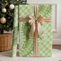Omaomao Hawaii Cowboy Palaka Motifs Personalised Wrapping Paper Paniolo Festival Puakenikeni Lei LT14 - Polynesian Pride