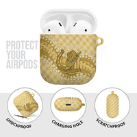 Melemele Hawaii Cowboy Palaka Motifs Personalised AirPods Case Paniolo Festival Puakenikeni Lei LT14 - Polynesian Pride