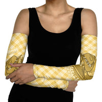 Melemele Hawaii Cowboy Palaka Motifs Personalised Arm Sleeves Paniolo Festival Puakenikeni Lei LT14 - Polynesian Pride