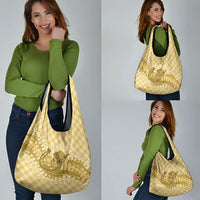 Melemele Hawaii Cowboy Palaka Motifs Personalised Grocery Bag Paniolo Festival Puakenikeni Lei LT14 - Polynesian Pride