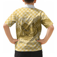 Melemele Hawaii Cowboy Palaka Motifs Personalised Hawaiian Shirt Paniolo Festival Puakenikeni Lei LT14 - Polynesian Pride