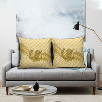 Melemele Hawaii Cowboy Palaka Motifs Personalised Pillow Cover Paniolo Festival Puakenikeni Lei LT14 - Polynesian Pride