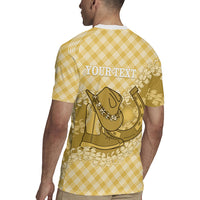 Melemele Hawaii Cowboy Palaka Motifs Personalised Rugby Jersey Paniolo Festival Puakenikeni Lei LT14 - Polynesian Pride