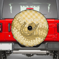 Melemele Hawaii Cowboy Palaka Motifs Personalised Spare Tire Cover Paniolo Festival Puakenikeni Lei LT14 - Polynesian Pride