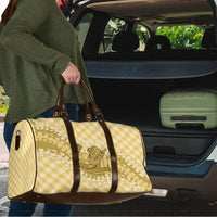 Melemele Hawaii Cowboy Palaka Motifs Personalised Travel Bag Paniolo Festival Puakenikeni Lei LT14 - Polynesian Pride