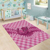 Alaka Hawaii Cowboy Palaka Motifs Personalised Area Rug Paniolo Festival Puakenikeni Lei