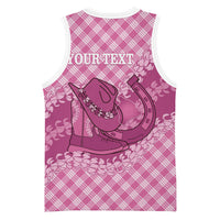 Alaka Hawaii Cowboy Palaka Motifs Personalised Basketball Jersey Paniolo Festival Puakenikeni Lei LT14 - Polynesian Pride